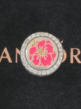 Pandora Maui Limited Flowers Bead Charm Bracelet Pendant S925 Silver with  box